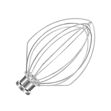 Mufunye K5x 18/8 Çelik 6 Tel Şapkan, Kitchenaid 5qt Mikser Uyumlu K4/5, K5ss, Ksm5 Vb. , Dayanıklı Ve Taze Karıştırma Gümüş