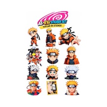 Anime Temalı Sticker Seti 4'lü A5 44 Adet Renkli Karakter Sticker Çıkartma Seti Çok Renkli