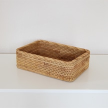 Nur Rattan 30x20x9,5 Cm. Saklama Kutusu & Dekoratif Sepet 30x20x9,5 Naturel