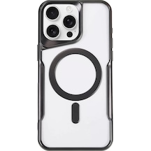 Newface Apple İphone 14 Pro Kılıf Boyi Magsafe Silikon Kapak - Siyah