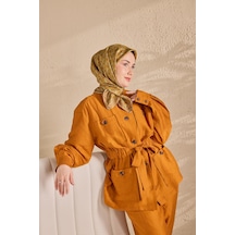 Silk Home Twill İpek Eşarp Zincir Fıstık Yeşil Çok Renkli