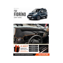 Fiat Fiorino Tam Kapalı 2007-2026 Uyumlu Torpido Örtüsü, Torpido Kılıfı - Siyah Kahverengi