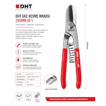 Dht 200 Mm 8 İnç Yaylı Sac Kesme Makası Profesyonel Metal Teneke Kesici