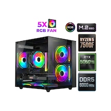 Xaser Sage X110 R5-7500F 32 GB 1 TB SSD 16 GB RTX5060Ti Masaüstü Oyuncu Bilgisayarı