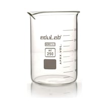 Edolab Okulstore Cam Beher - Kısa Form 250ml Çok Renkli