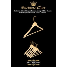 Ceket Askısı Business Class 45 Cm Gold İtalyan Kanca Buluz Elbise Ahşap Askı 5 Adet Diğer