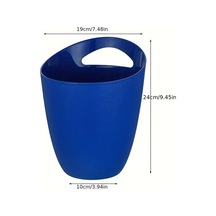 Topshop1 Mavi 1 Adet Ticari Akrilik Buz Kovası, El Tipi Kalın Bira Soğutucu, Mutfak Bar Malzemeleri Mavi