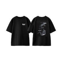 Thewert The Imprısoned Personalıty Tasarım Sırt Baskılı Pamuk Siyah Oversize T-shirt