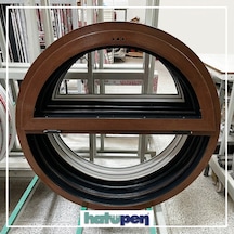 100cm YK Yuvarlak Pimapen Pencere Fındık-Tek Cam