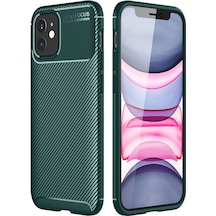 İphone 12 Mini Kılıf Auto Focus Karbon Kapak - Yeşil