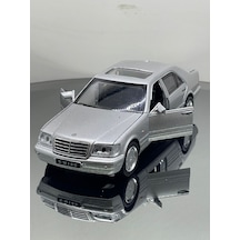 1.24 Ölçek Mercedes 500sel Metal Sesli Işıklı Oyuncak Araba - Gri