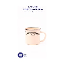 Mood Emaye Kupa 400ml Beyaz - Çok Renkli