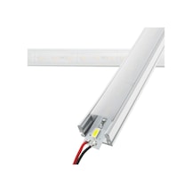 Led Kanal Profil Sıva Üstü 6931 Alüminyum Kasa İnce Tip 2 Metre 15x6mm Opak Pleksi Yan Kapak