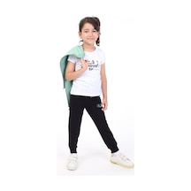 Toontoy Kids Toontoy Kız Çocuk 3lü Baskılı Eşofman Takım Yeşil