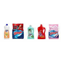 Bingo Sıvı Bulaşık Deterjanı 1500 Ml + Renkliler 4kg + Yüzey Tem. Fresh 2.5 Lt + Yüzey Temzileyici 2,5 L + Tüm Renkler Toz Det. 8 Kg 5'li Set Diğer