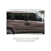Ebal Otomotiv Fiat Doblo Krom Cam Çıtası 4 Parça 2010-2015 Paslanmaz Çelik