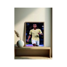 Poster Sarı Lacivert Nathan Ake Ahşap Çerçeveli Tek Parça Futbol Tablo Çok Renkli - 911989641 Çok Renkli