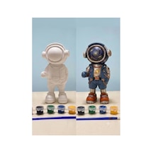 Astronot Taş Boyama Heykel Obje Boyama 19cm - 904800826