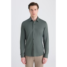 Twn Slim Fit Haki Örme Gömlek 5ec02ad04259m Çok Renkli