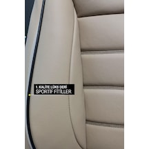 Mercedes 180 Amg Sedan 2017 3 Parça Bütün Aracınıza Uyumlu Jetdrive Deri Koltuk Kılııfı Bej Bej