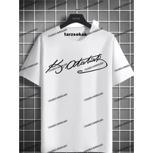 Flood Of Style Unisex Bay Çocuk T-shirt Atatürk Cumhrutiyet 23 Nisan 10 Kasım 29 Ekim Kod:24 Beyaz