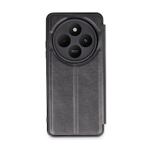 Newface - 982 - Xiaomi Redmi 14c Kılıf Flip Cover - Ece-umay - - Siyah