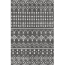 Çam Halı Gloria Td86202 Gri Iskandinav Tarzı Dokuma Saçaklı Kilim