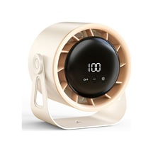 100 Hız Ayarlanabilir Masa Vantilatörü Dijital Ekranlı Duvara Monte Ortam Işıklı Vantilatör Ce Sertifikalı - Beyaz Beyaz