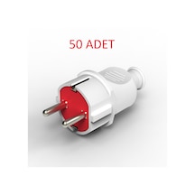 50 Adet Topraklı Erkek Fiş Düz F-01