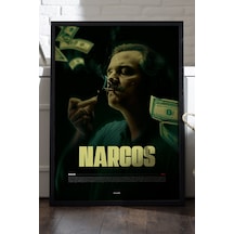 Narcos Siyah Ahşap Çerçeveli Poster, Dizi Duvar Tablosu