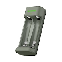 Ayrex Gp E221 Usb Şarj Cihazı Pilsiz Model 2 Kanallı Hem Aa Hemde Aaa Şarjlı Piller İçin