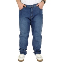 Mode Xl Büyük Beden Erkek Kot Pantolon Klasik 5cep Mark 22930 Mavi 001