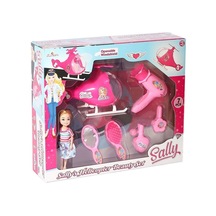 Eng-1137 Sally Helikopter Ve Güzellik Seti -kingtoys