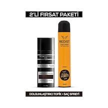 Fontenay Saç Dolgunlaştırıcı Keratin Fibers Koyu Kahve Topik Saç Tozu 50gr + Saç Spreyi 400ml 2'li Set