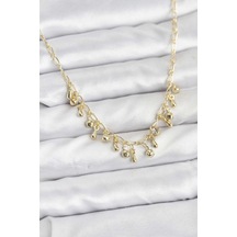 316l Çelik Zincir Gold Renk Kadın Kolye - Tj-bko10786 Çok renkli