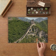 Çin Seddi Tasarımı 240 Parça Ahşap Puzzle Ahşap Kutuda Mpy40422
