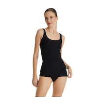 Blackspade Kadın Atlet Fine Rib 1614 - Siyah