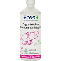 Ecos3 Parfümsüz Konsantre Organik Bebek Çamaşır Temizleyici 30 Yıkama 1 L