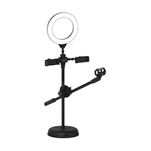 Dual Big Light Işıklı Telefon Tutucu 16 Cm Ring Light