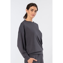 Türen Kadin Bisiklet Yaka Sweatshirt 3613/antrasit Antrasit