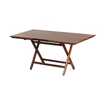 Bahçeme Kaş 80X160 Katlanabilir Ahşap Bahçe Balkon Masası-