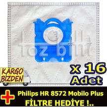 Philips Hr 8572 Mobilo Plus Süpürge Toz Torbası 16 Adet