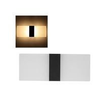 Suofeng Siyah Led Duvar Lambası, Islak Işık, Döner Panel, Göz Koruyucu, Akrilik Ve Alyuminyum, Yatak Odası/ Oturma Odası Büyük Boy Diğer