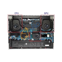 Asus Rog Strix G16 G614jvr-n3097 Uyumlu Notebook Fanı 3 Lü Takım Sa-sol-orta Fan Set
