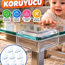 Şeffaf Mobilya Köşe Koruyucu 8'li Set Masa, Sehpa Ve Dolap Kenar Koruma Aparatı Diğer