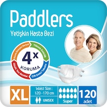 Yetişkin Hasta Bantlı Bez X-Large 120 Adet Sızdırmaz -Yüksek Emicilik, Koku Kontrollü
