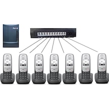 Fortel Z308 3 Harici 7 Dahili PBX Gigaset A415 Kablosuz Telefon Santrali