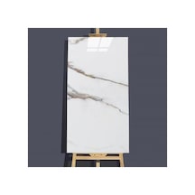 Ukab Dekor Kendinden Yapışkanlı Esnek Köpük Beyaz Pvc Mermer Panel 60x30 Cm Banyo Wc Mutfak Gri Ve Altın Desenli M
