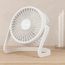 Usb Şarjlı Masaüstü Fan 14.5x14.1 Cm Pvc Gövde