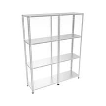 Rafburada 4 Katlı Duble Galvaniz Çelik Raf.Depo,Arşiv,Dosya Rafı 31 x 60 x 200 CM Kalınlık 0.70 MM